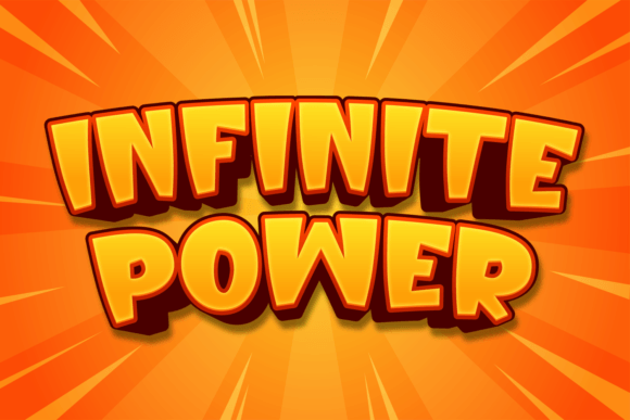 Infinite Power: A Bold Display Font for Impactful Typography