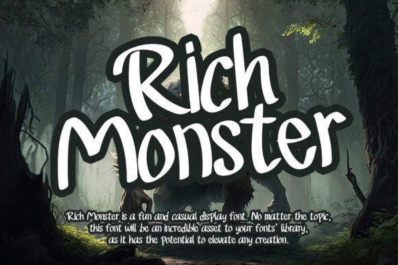 Rich Monster: A Playful Display Font for Bold Designs